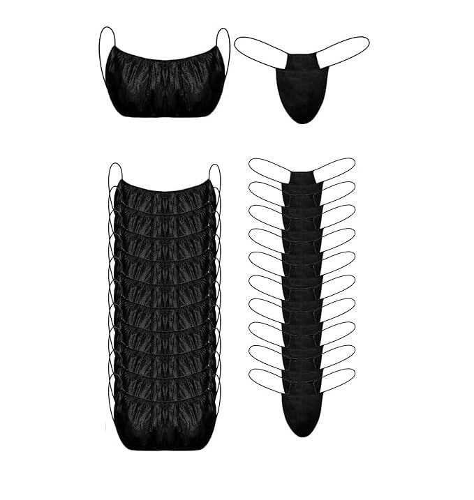 Nidy® Disposable Bras and Panties For Spa Non-Woven Underwear Disposable Bra and Panties Sets for Spa T Thong Underwear Tanning Wraps and Spray Tanning Spa Massage-image-35