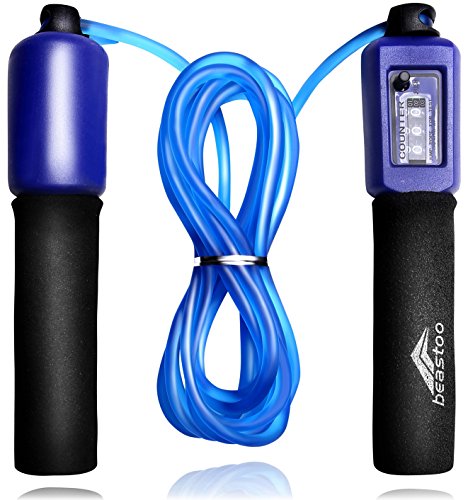 Beastoo トレーニング縄跳び ジャンプロープ ジャンプカウンター付き スポーツ フィットネス ダイエット 筋トレ用 男女兼用ロープ長さ調整可 ) 2019年版