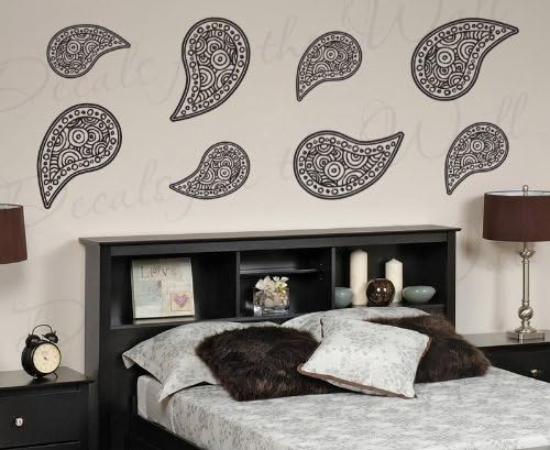 Paisley Wall Decal Mural - Stylish Graphic Trendy Fashion Vinyl Art Sticker Decor Decoration Large Sign