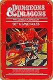 Retro Metal Sign Dungeons and Dragon Basic Rules Vintage Tin Sign,Comic Style,Funny Signs,Film Movie Cinema Theater,Man Cave,Garage,Musical Pub,Brewery,Cafe,Wall Decor,Art 12x8 Inch