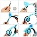 Cat Ear Headphones,Snowwicase Flashing Glowing Cosplay Fancy Cat Headphones Foldable Over-Ear Gaming Headsets Earphone with LED Flash Light for iPhone 7/6S/iPad,Android Mobile Phone,MacBook (Blue)