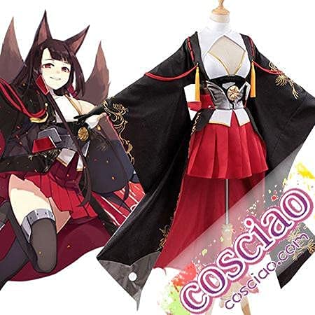 Amazon | 雨滴cosアズールレーン 赤城 コスプレ衣装 (L, 男性