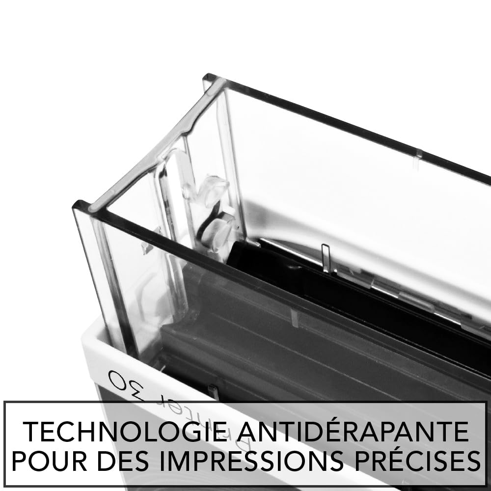 Stamp by Me | Tampons Personnalisés | Tampon Automatique en Caoutchouc pour Entreprise | Auto-encreur | Noir - Encre Noire (47x18 mm - 4 lignes)