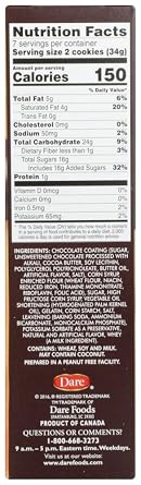 Dare Pure Chocolate Whippet Cookies Original -- 8.8 oz - 2 pc