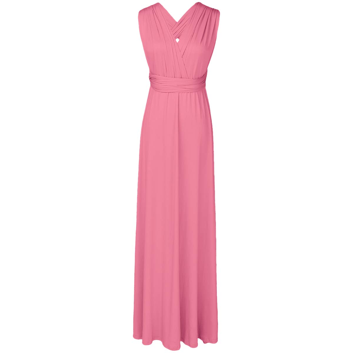 Langes Maxikleid für Damen, wandelbares Wickelkleid, schulterfrei, sexy, für Hochzeit, Brautjungfer, Abendkleid, bodenlang, für Abschlussball und Abendveranstaltungen