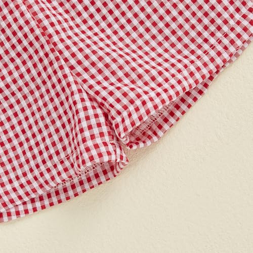 Toddler Baby Girl Shorts Gingham Plaid Shorts Summer Casual Elastic Waist Shorts Pants Bottoms 9M-4T4
