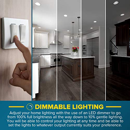 Sunperian 6 Pack Br40 Led Light Bulbs, 13W=85W, 3500K Natural White, 1400 Lumens, Dimmable Flood Light Bulbs For Recessed Cans, Enclosed Fixture Rated, Damp Rated, Ul Listed, E26 Standard Base #TOP2