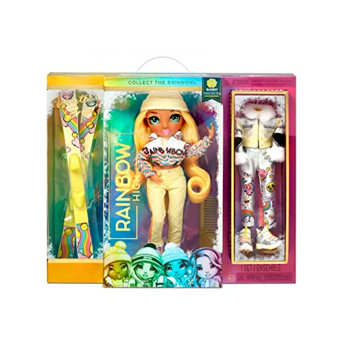 Muñeca Rainbow High Sunny Madison con 2 atuendos y accesorios miniatura 5