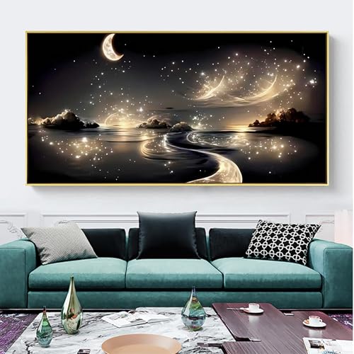 Image décorative lune et étoiles pour une atmosphère poétique et apaisante à la maison
