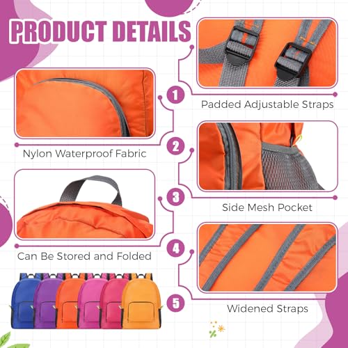 Image of Eccliy 50 Pack Backpacks Bulk 17 Inches Back Pack Basic Backpack for Adult Lightweight Outdoor Travel Bookbags(6 Vibrant Color)