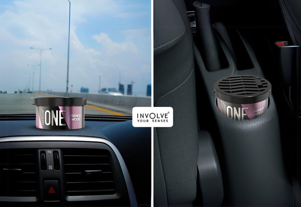 Involve Your Senses One French Wood Organic Car Perfume, Strong Fiber Air Freshener to Freshen'up Your Car - IONE07-40g | Car Accessories interior | car fresheners | Car perfumes Luxury 1