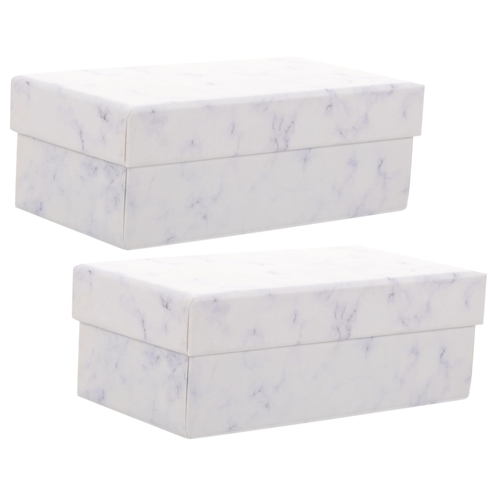 ULDIGI Luxury Presentation Boxes Marble Pattern Jewelry Boxes Set of 2 for Present Wrapping