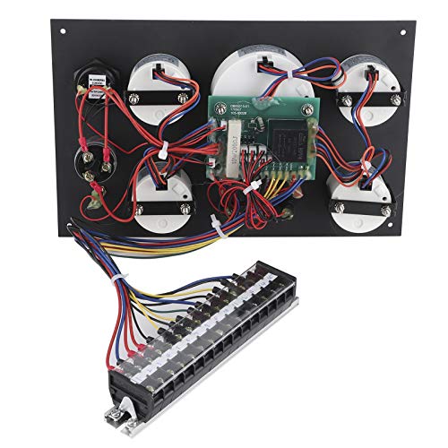 Multimeterpaneel, Dashboardinstrument Voor Boten, Motortoerental, Oliedruk, Watertemperatuur, Spanningsweergave Met Rode Achtergrondverlichting Voor Campers/boten. 12V/24V - Image 6