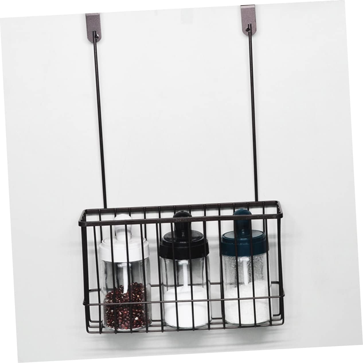 Cabilock Rustproof Iron Wire Over Door Hanging Basket for Kitchen and Bathroom Cabinets No-drill Installation Hollow Design for Water Drainage Storage for Spaces