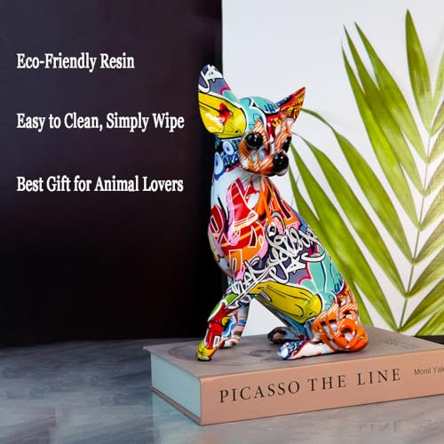 Estatua Decorativa de Perro Chihuahua en Resina miniatura 2