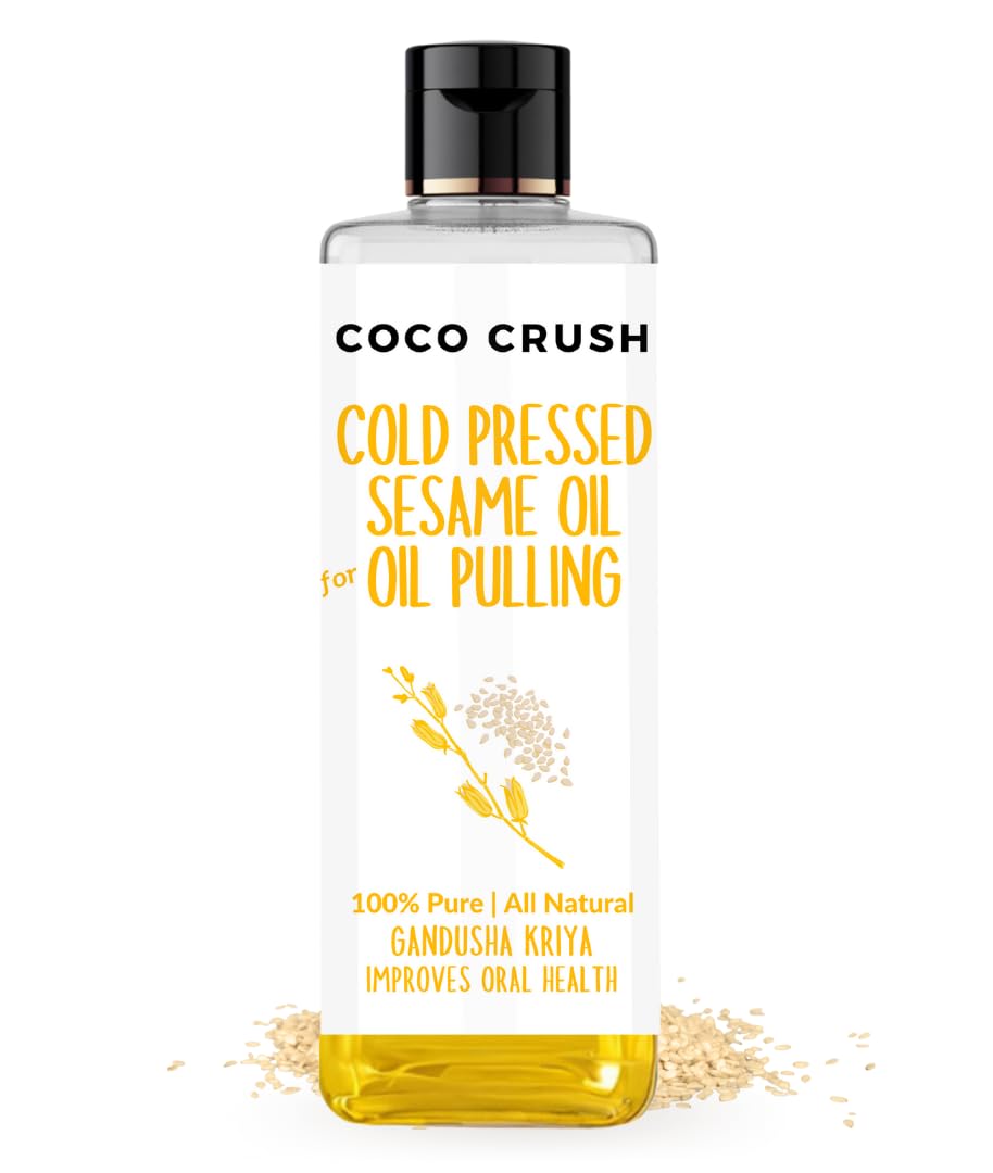 COCO CRUSH Ayurvedic Sesame Oil for Oil Pulling, Cold-pressed | Healthy Teeth, Fresher Breath & Stronger Gums | Oral Care Herbal Mouthwash (200ML) (B0CVH94T3Z) Amazon Price History, Amazon Price Tracker