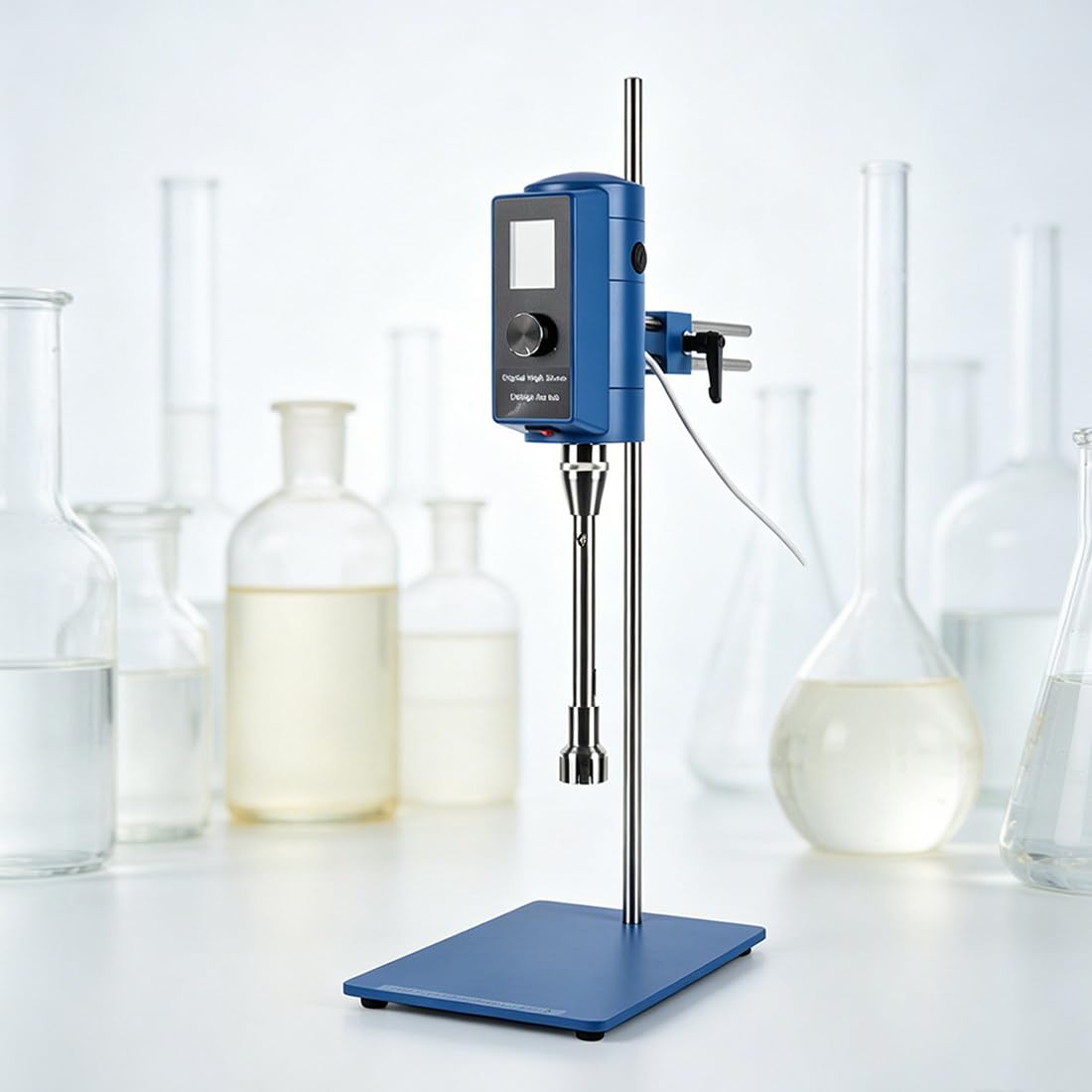 Homogeneizador Emulsionador De Alta Velocidad,Homogeneizador Digital Laboratorio,Velocidad Variable 2000–28000 RPM,Cabezal De Trabajo De Acero Inoxidable,Altura del Cabezal Ajustable F36