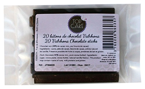 Top cake - Bâtons de chocolat Valrhona x 20