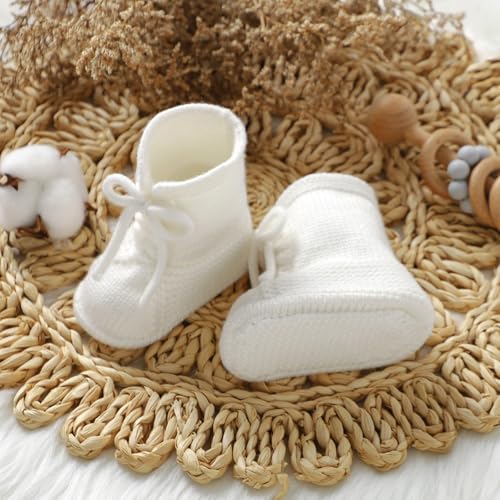 Hadetoto Baby Cowboy Cowgirl Boots Newborn Western Crochet Soft Knit Booties Shoes for Infant Toddler Girls Boys3