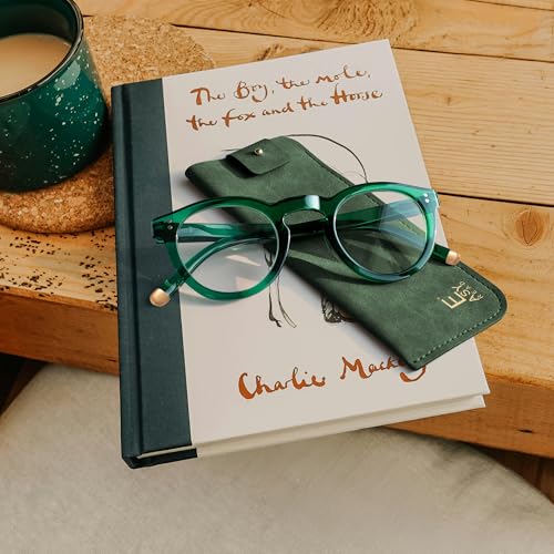 Image of EASY READ Retro Round Blue Light Blocking Reading Glasses for Women,Anti UV Readers for Women with Spring Hinge