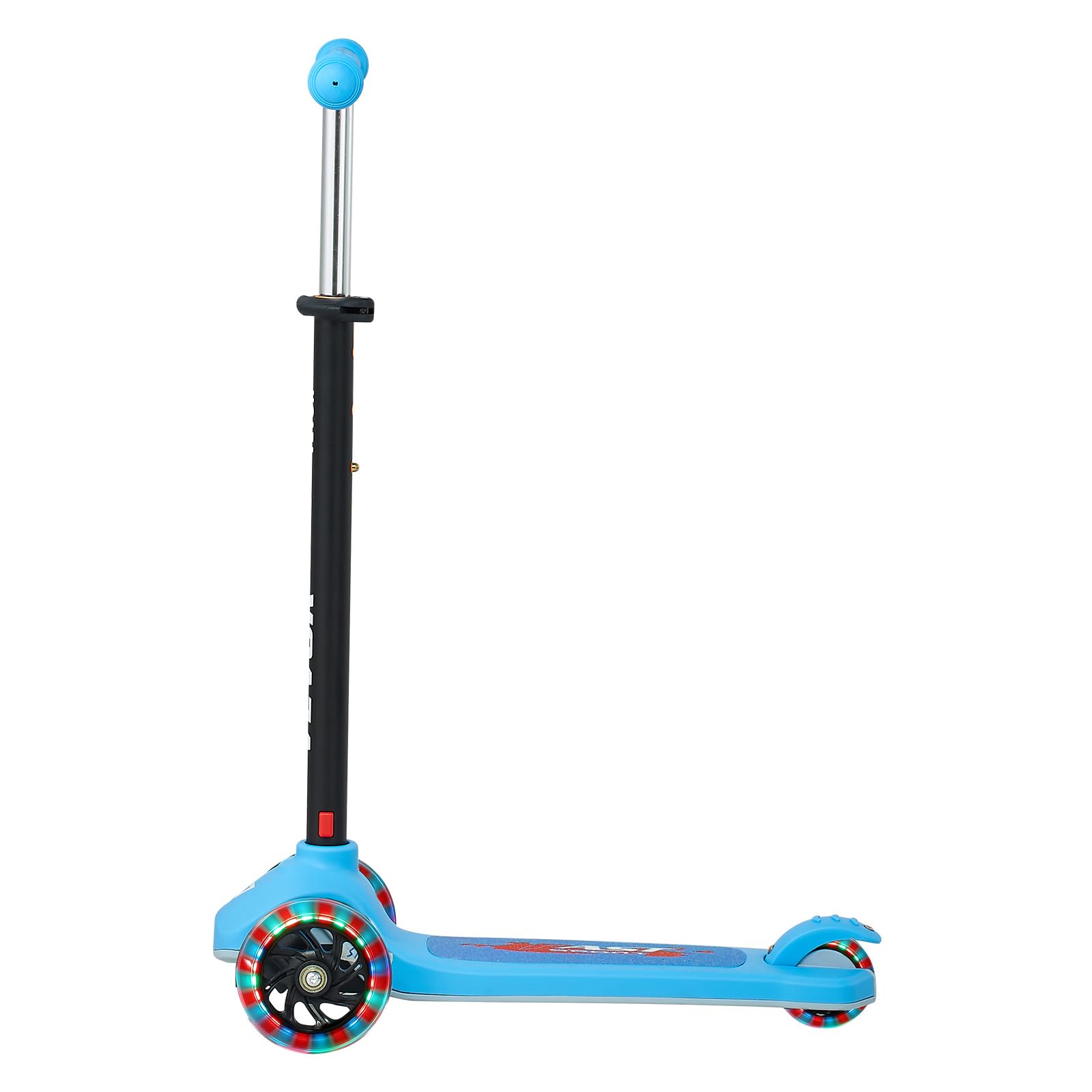 VEVOR Monopattino con 3 Ruote per Bambini da 3 Anni, Monopattino Carico max. 75kg 3 Altezze 710/755/800 mm, Ruote Luminose φ120 mm, Manico Antiscivolo, Pedana Antiscivolo, Blu