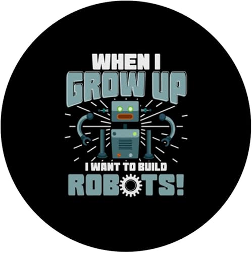 Miniatura 3 de Robótica Droid Builder Cuando crezca Quiero Construir Robots PopSockets Estándar PopGrip