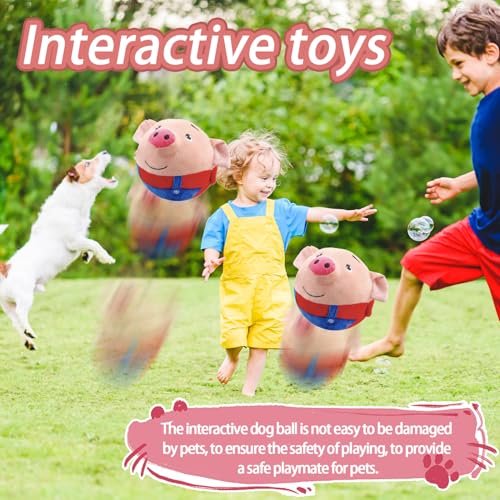 HBSFBH Interaktives Hundespielzeug, Aktives Bewegendes Haustier Plüschspielzeug, Sprechendes Bewegliches Hundespielzeug, Bewegendes Hundespielzeug Ball, für Haustier Hunde IQ Trainingsball