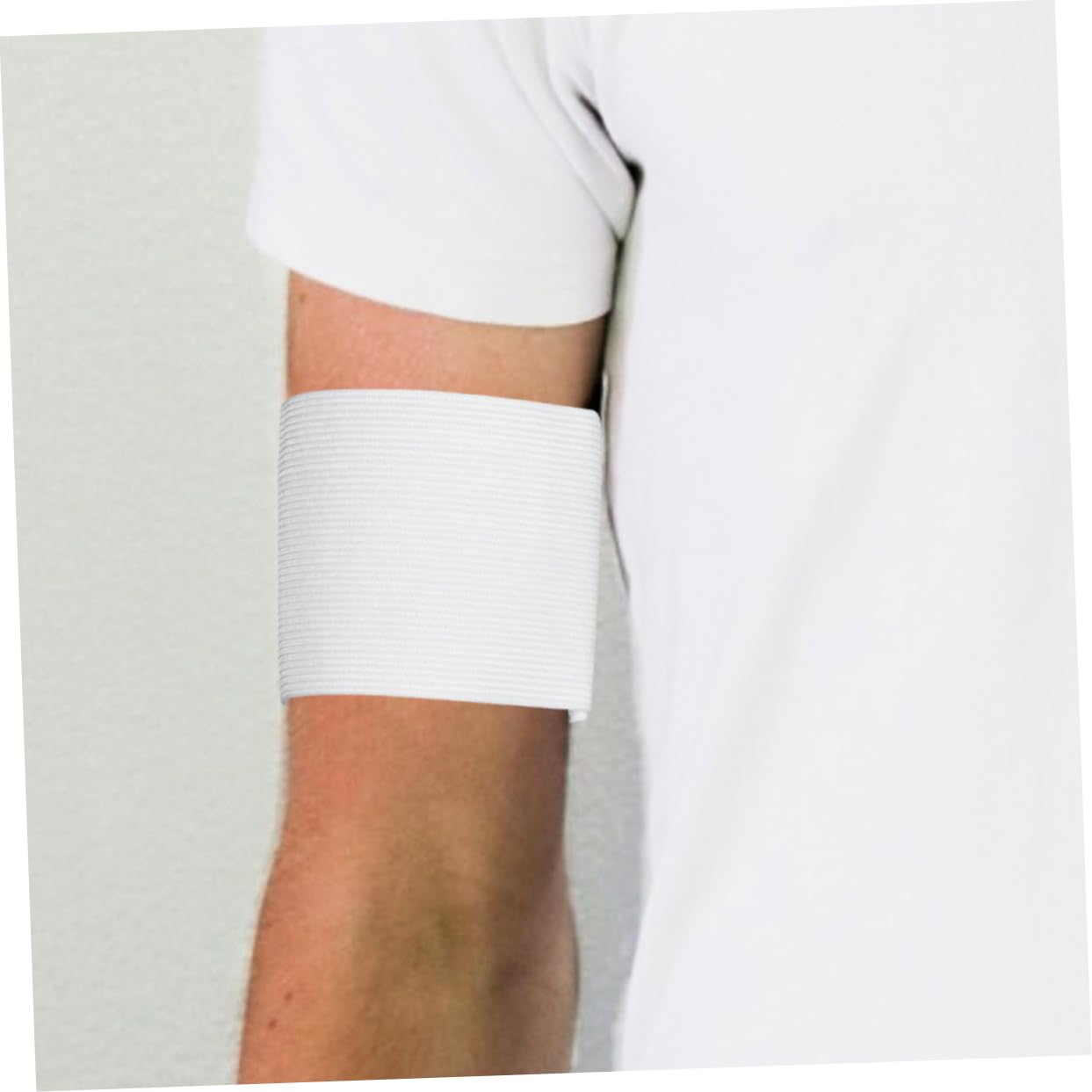 Abaodam Braccio Vuoto Football Futbol Soccer Fascia Da Calcio Bracciali Accessori Bande Fascia Da Basket Portatile Fascia Da Braccio Vuota Fai Da Te Nylon Bianca