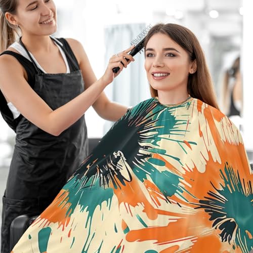 Capa Profesional de Corte de Cabello Impermeable Floral Abstracto miniatura 7