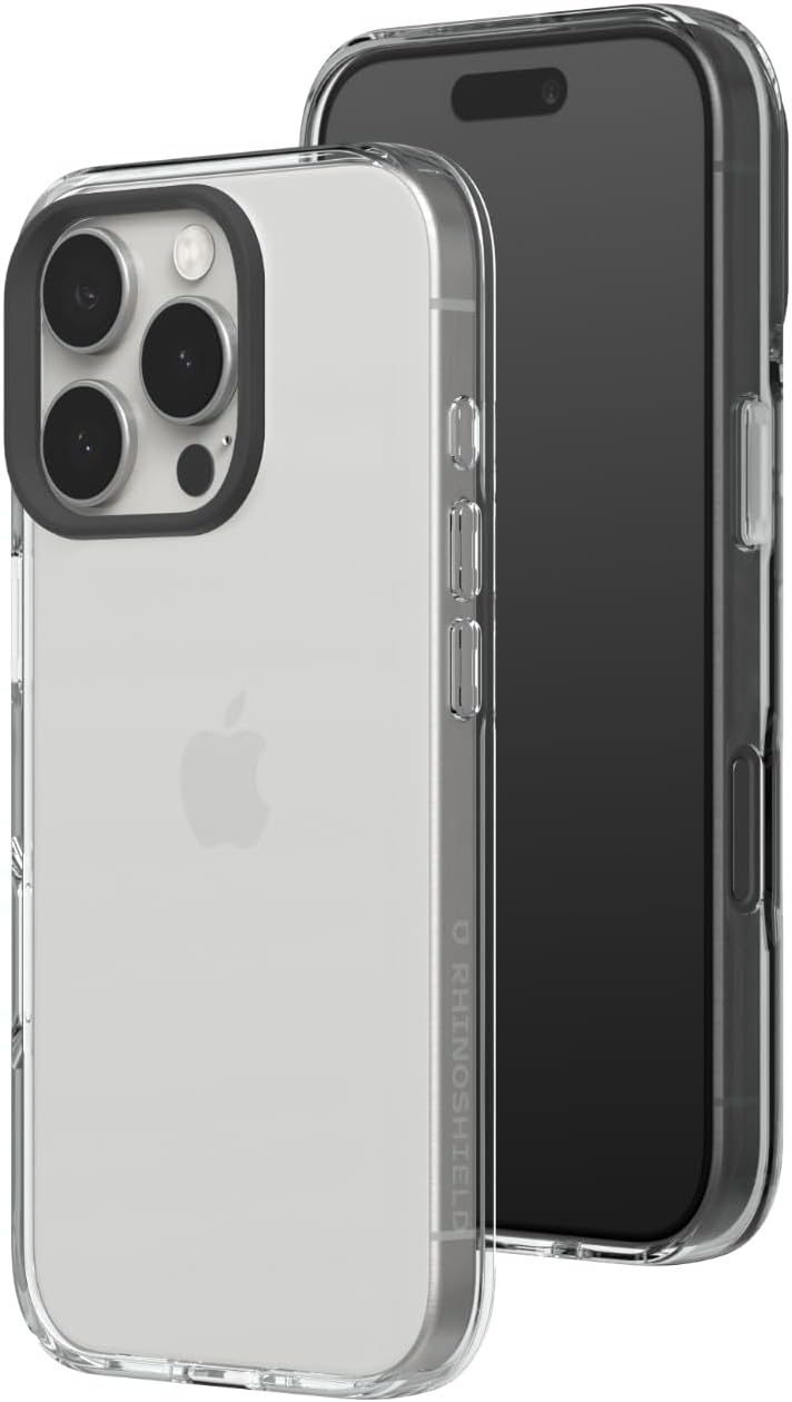 Crystal Clear Case Compatible with [iPhone 16 Pro Max] | Advanced Yellowing Resistance, High Transparency, Protective and Customizable Clear Phone Case - Black Camera Ring