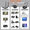 TIMBOOTECH Wireless HDMI Transmitter and Receiver 4K, USB C to Wireless HDMI, Plug & Play, VGA & HD Dual Screens, Casting 5.8G Video for Laptop, Cable Box, Phone to Monitor/Projector/HDTV, 165FT