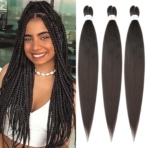 Pre stretched Braiding Hair 32 Inch Brown