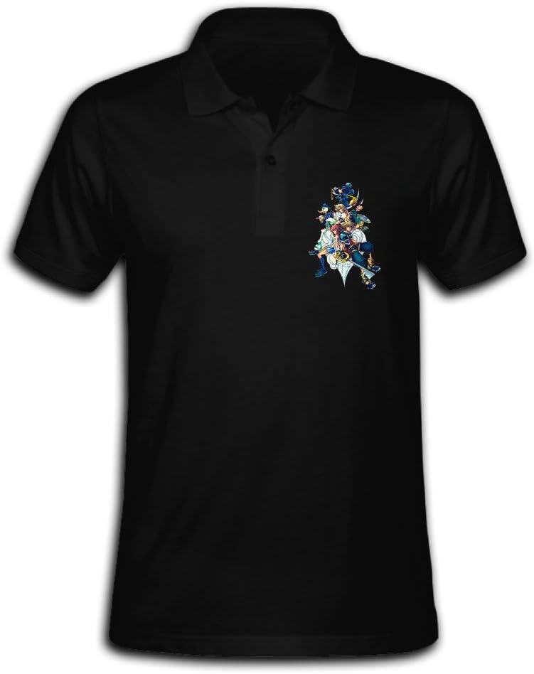 Kingdom Hearts Mens Black Polo T Shirt