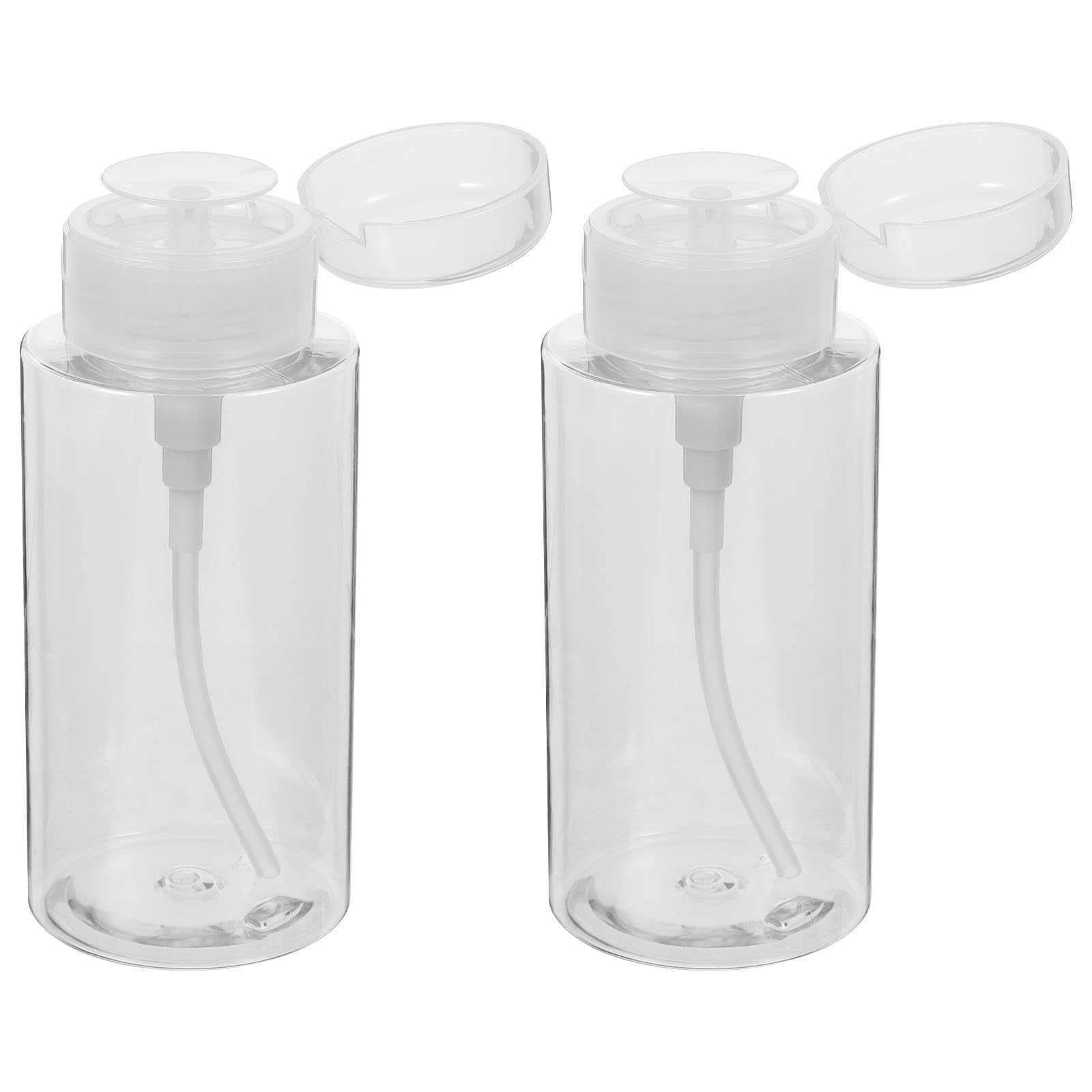 Ciieeo Flacone con Pompa da Viaggio 300ml 2 Pezzi Bottiglie Ricaricabili in Petg per Acqua Micellare e Struccante