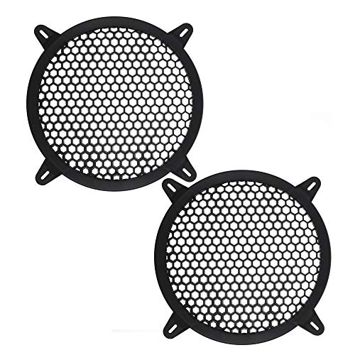Bluecell 2pcs Plastic 7.5" Inner Diameter Auto Speaker Parts Car Audio Grill Cover Guard Protector Sub-Woofer Grille with 8 Mounting Brackets