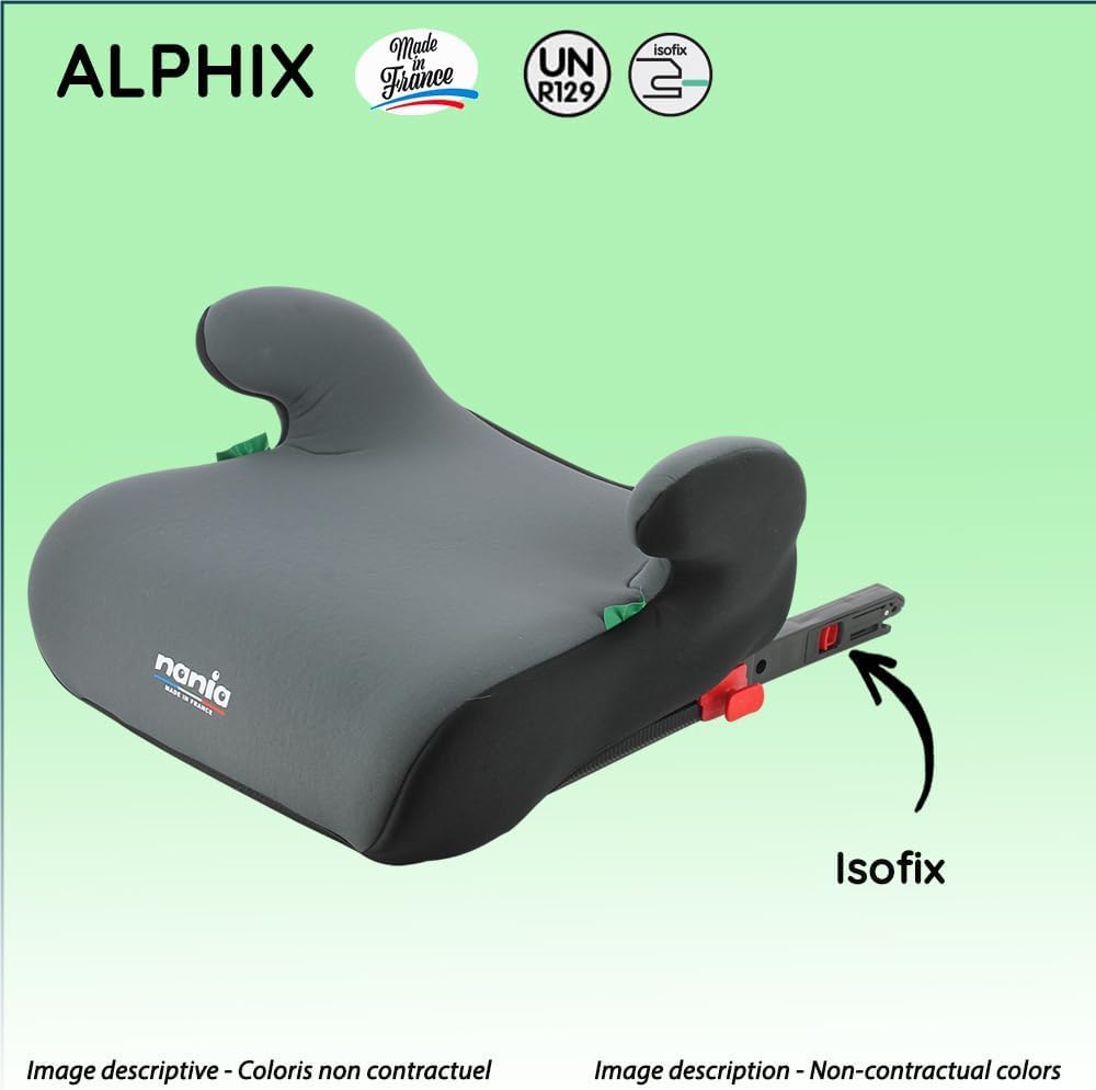 Seggiolino auto sollevatore basso ISOFIX R129 Gruppo 3 (22-36kg/126-150 cm), Made in France P-DREAM (ISOFIX10)