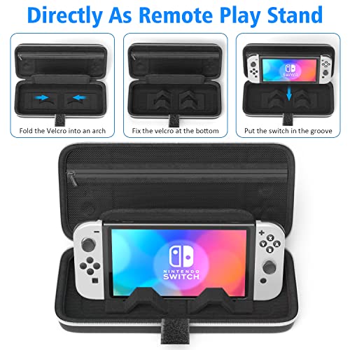 OIVO-Switch-Carrying-Case-for-Nintendo-Switch-OLED-Mode-Protable-Travel-Case-Cover-with-Game-Card-Slots-Upgraded-Console-Stand-Holder-for-Nintendo-SwitchSwitch-OLED-Accessories