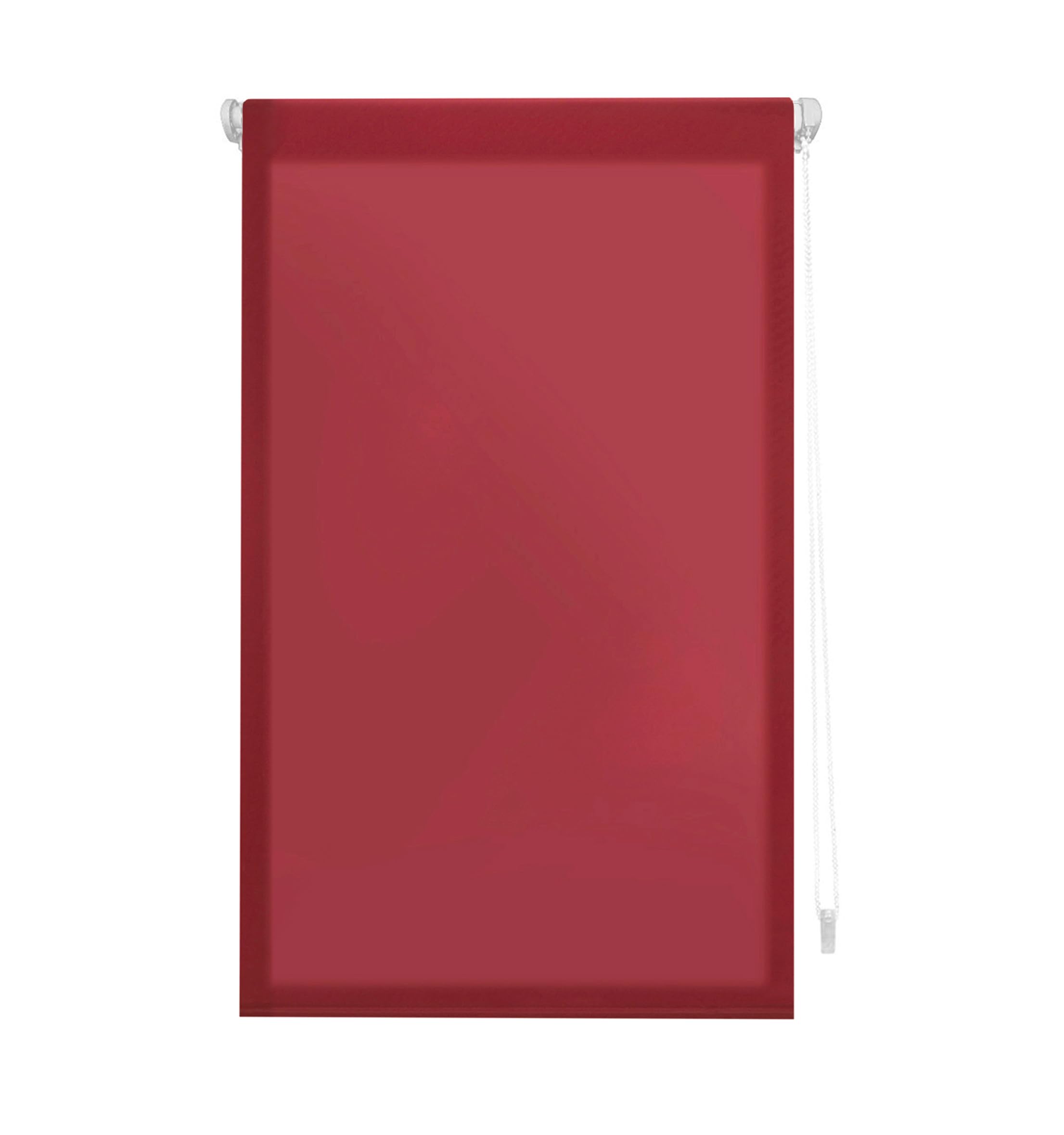 INTERBLIND EasyFix translucent plain roller blind, 67 x 180 cm, no tools, assembly without tools, fabric 64 x 175 cm, colour: burgundy