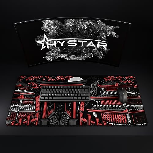 Tapis de souris de jeu étendu Hystar avec surface imperméable et polyester lisse - 6