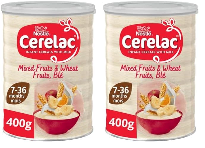 Nestle Cerelac Mixed Fruits and Wheat with Milk Infant Cereal, 7 months+, 400 g (Pack of 2)