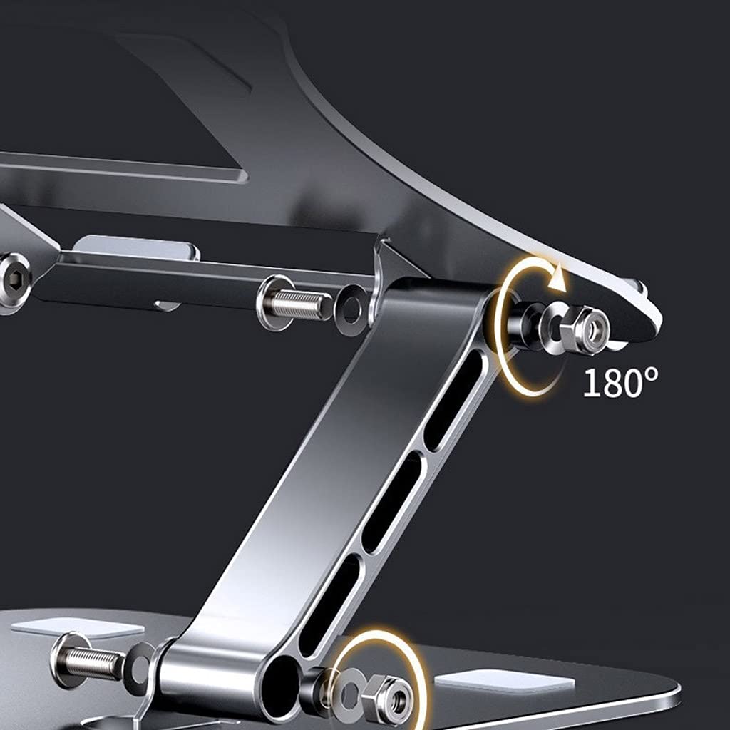 Soporte plegable para laptop, ajustable, de aleación de aluminio, para portátil de 10 a 17 pulgadas, soporte de refrigeración para PC portátil