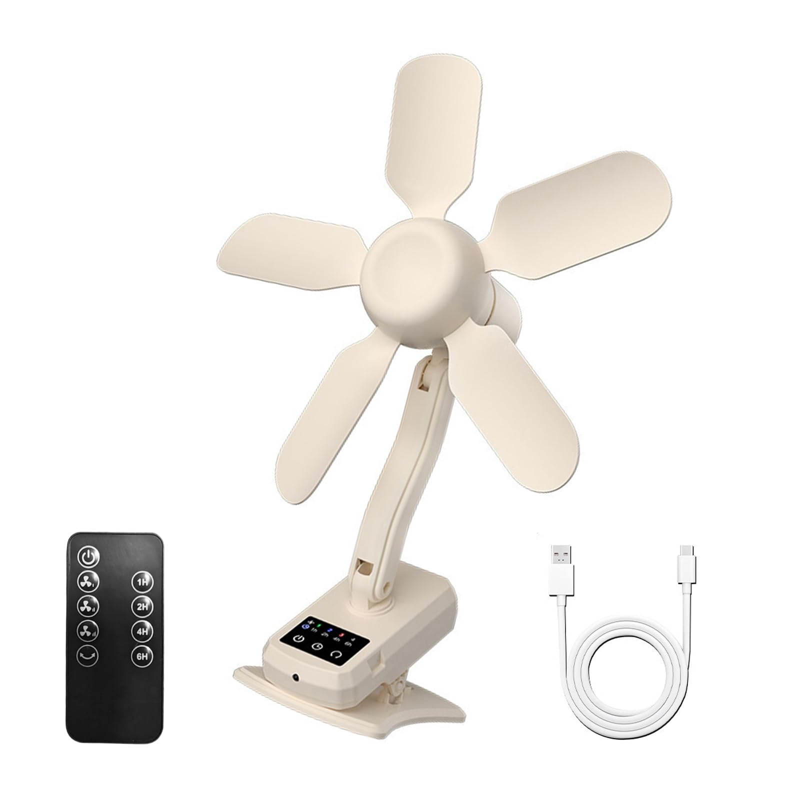 Ventilatore da tavolo regolabile a 3 velocità Ventilatore da tavolo ricaricabile Ventilatore da tavolo elettrico a parete Clip da tavolo USB Clip ricaricabile