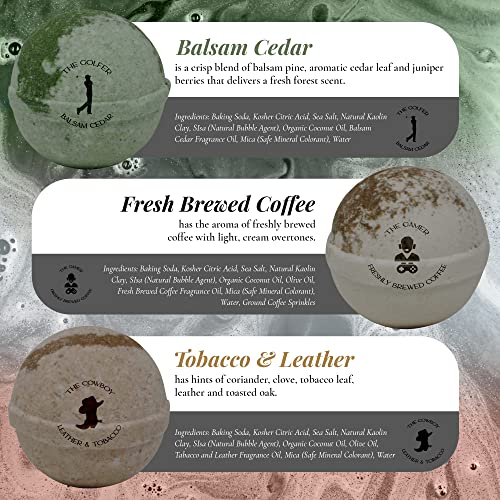 Mr. Bomb - Soothing Bath Bombs For Men Set, Bath Bombs For Well Deserved Bath Relaxation, Bath Bomb Gift Set, 6 Tennis Ball Size (5Oz) Bath Bombs With Masculine Scents (Bath Bomb Gift Box) #TOP3