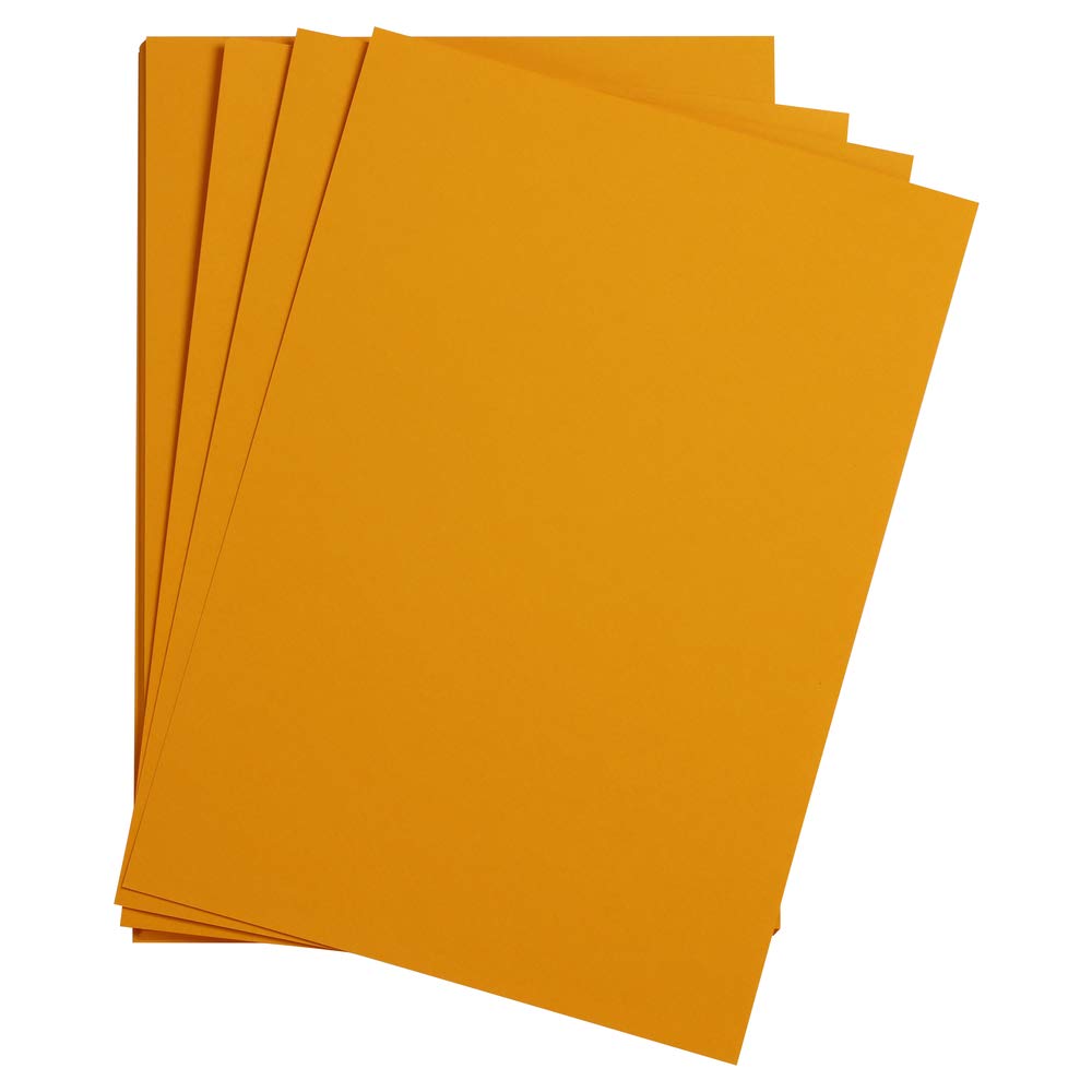 Clairefontaine 37720C Rame Papier Etival Color - 250 Feuilles Papier Dessin à Grain Jaune Soleil - 50x65 cm 160g - Idéal pour le Dessin et les Activités Créatives
