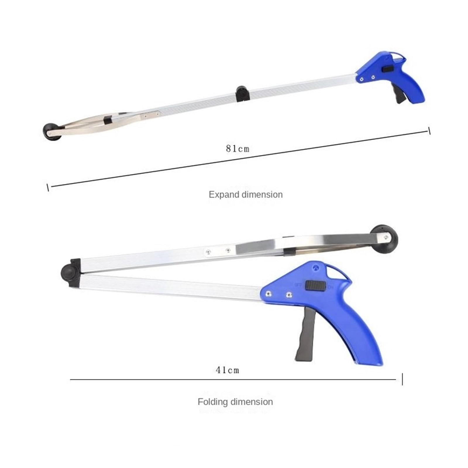 Greifhilfe, Greiferwerkzeug Saugnapfgriff Aluminium Faltbarer Greifer Pickup Tool Greifhilfen