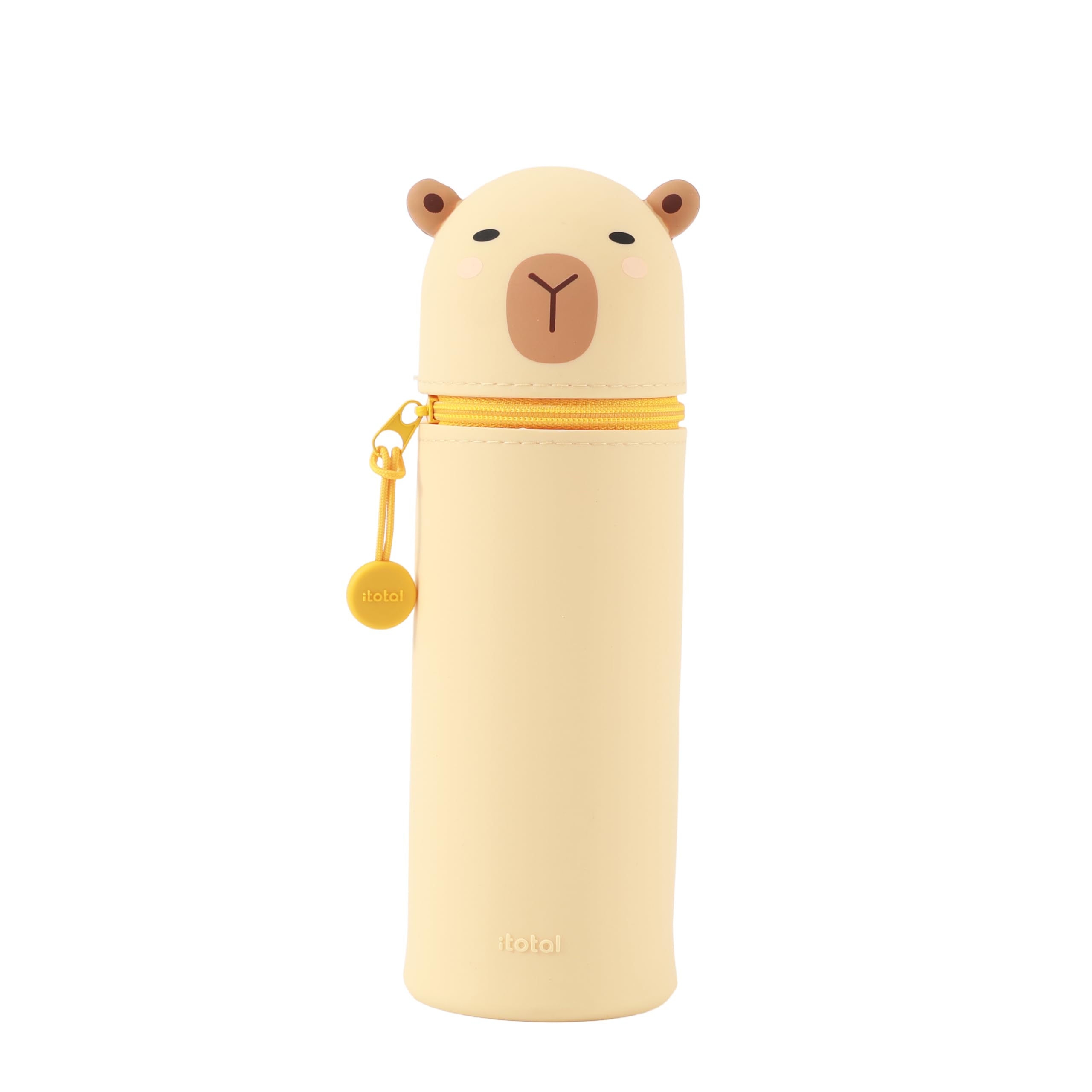 I-TOTAL® - Soft Silicone Pencil Case for School - Extendable with Animal Shaped Shape, Beauty Case (Capybara) — image 1