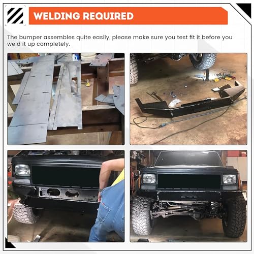 Image of ECOTRIC DIY Bumper Bare Metal Kit Compatible with 84-01 Jeep Cherokee XJ