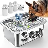 Lesotc Dog Water Fountain for Large Dogs,...