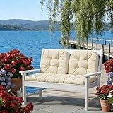 DLLDLGG Ensemble De 3 Coussins pour Banquette D'extérieur – Coussins en Osier pour Mobilier De Jardin – Imperméables Et Résistants À La Décoloration – pour Canapé, Balancelle Ou Banc