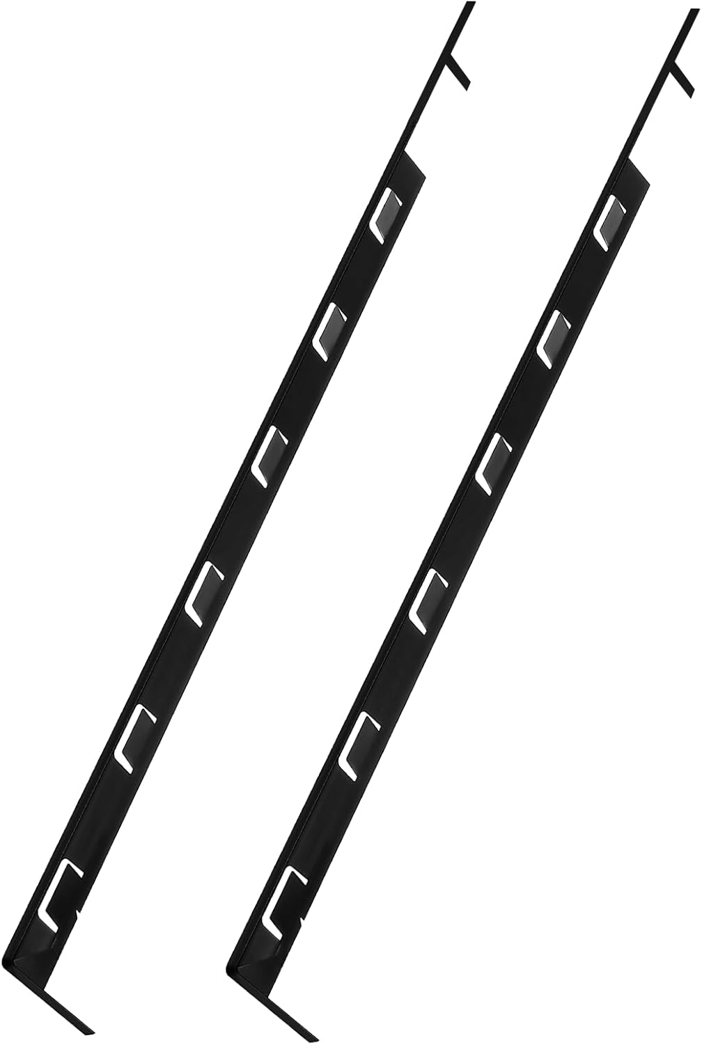 Stove Gap Covers, 25.6" Long & 0.4" Wide Stove Counter Side Gap Guards, Oven Gap Filler with Aluminum, Heat Resistant and Easy to Clean, Range Trim Kit, Left and Right 2 PCS(Black) 25.6 Black